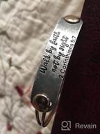 img 1 attached to 📿 Inspirational Friendship Bible Verse Bracelets - Vintage Brass Bangle Jewelry for the Brave review by Terri Garcia