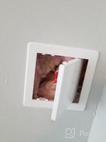 img 2 attached to Access Panel Door 6'' X 6'' Inch - White Opening Flap Cover Plate - Box Door Lock - Door Latch
