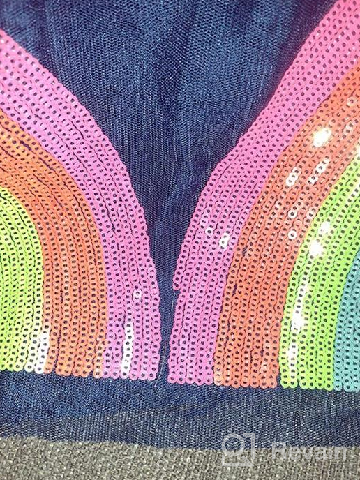 img 1 attached to 🌈 Exquisite Rainbow Unicorn Sequin Sparkling Girls' Skirts & Skorts: Enchanting Dancewear review by Dawn Wright