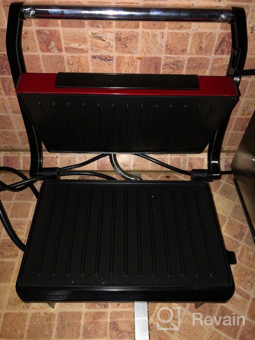 img 2 attached to Sandwich maker Kitfort KT-1609 Panini Maker, red review by Ada Szepelska ᠌