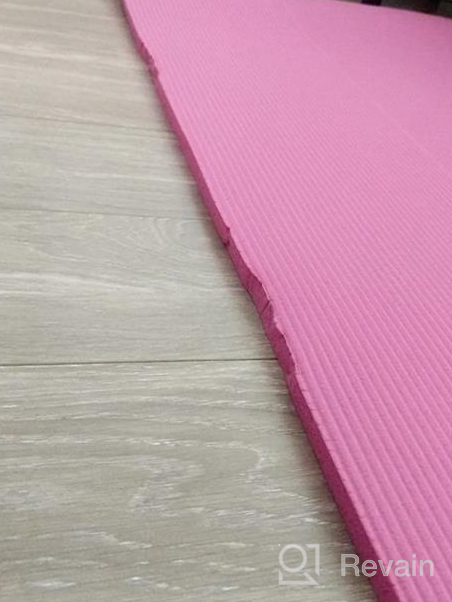 img 1 attached to Premium Non-Slip Yoga Mat With Carrying Strap And Bag - 72"L X 32"W, Ideal For Exercise And Fitness At Home - Gruper Thick Workout Mat review by Kevin Hauck