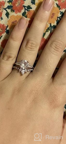 img 1 attached to Spectacular Sterling Silver CZ Baguette And Round Solitaire Engagement Ring For Wedding Jewelry, 2 Carat Sparkling Stone review by Allison Taylor