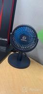 img 1 attached to Compact USB-Powered Desk Fan With Four Speeds, Strong Airflow, And Quiet Operation - 310° Adjustable, Portable Mini Fan For Home, Office, And Bedroom (Navy Blue) review by Shane Picot