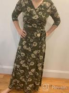 img 1 attached to Floral Maxi Dress With Sleeves And Faux Wrap Design For Women - Aphratti Fit And Flare Long Dresses review by Tina Peterson