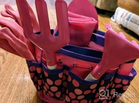 img 5 attached to Порадуйте своих детей садоводством с набором детских садовых инструментов MoTrent из 7 предметов розового цвета