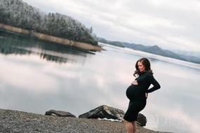 img 6 attached to Yeshape Long Sleeve Maternity Dress: Perfect For Daily Wear, Baby Showers, And Photoshoots