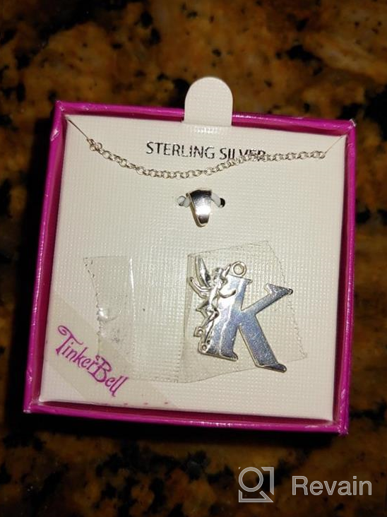 img 1 attached to Enchanting Disney Tinkerbell Initial Pendant Necklace: Magical Girls' Jewelry review by Vona Salinas