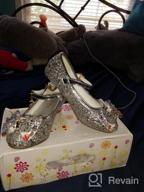 img 1 attached to Sparkle with Style: Kinkie Wedding Glitter Sequins Ballerina Girls' Shoes and Flats review by Carol Taylor