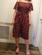 img 1 attached to ✨ Stylish and Versatile: Smukke Big Girls Floral Jumpsuits with Smocking, Ruffles, and Pockets (7-16) – Wide Range to Choose From review by Anne Marie