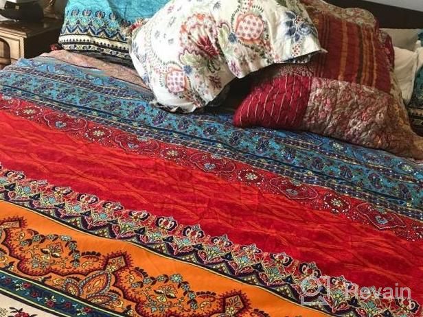 img 1 attached to FADFAY 4-Piece California King Bohemian Comforter Cover Set Boho Retro Luxury Duvet Cover Sets Vintage 100% Cotton Youth Beddings Reversible Adult Autumn Winter Bedding Set With Metal Zippers review by Debra Hernandez