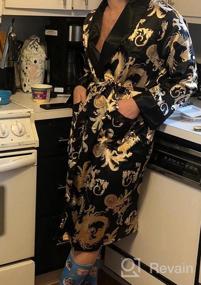 img 6 attached to Comfortable and Light: ZUEVI Black Bathrobe Pajamas in Size L