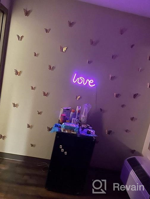 img 1 attached to Rose Gold 3D Butterfly Wall Decor - 24Pcs, 2 Styles & 3 Sizes | Party/Wedding/Nursery Room DIY Decoration review by Dustin Barry