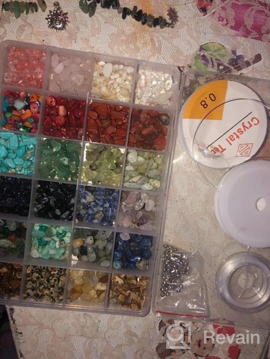 img 1 attached to 1323Pcs Irregular Chip Stone Beads Kit For DIY Necklace Bracelet Earring Jewelry Making review by Frank Chinchilla