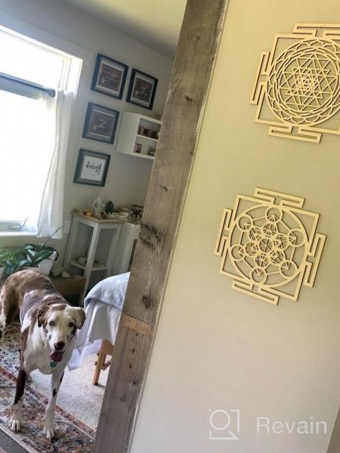 img 1 attached to Enhance Your Space With Simurg'S Sacred Geometry Wall Art Featuring Seed Of Life Crystal Grid And Flower Of Life Design review by Justin Sharp