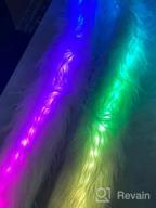 img 1 attached to Led Scarf Light Up Boa Glow Fur Scarves White Faux Furs For Rave Dance Party Men, Women review by Bethany Patel