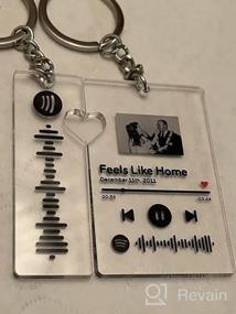 img 6 attached to VEELU Custom Scannable Spotify Code Plaque Frame Keychain Acrylic Keyring For Photo