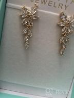 img 1 attached to Sparkling Gold Cubic Zirconia Bridal Earrings: Elegant Girls' Jewelry review by Pamela Ervin