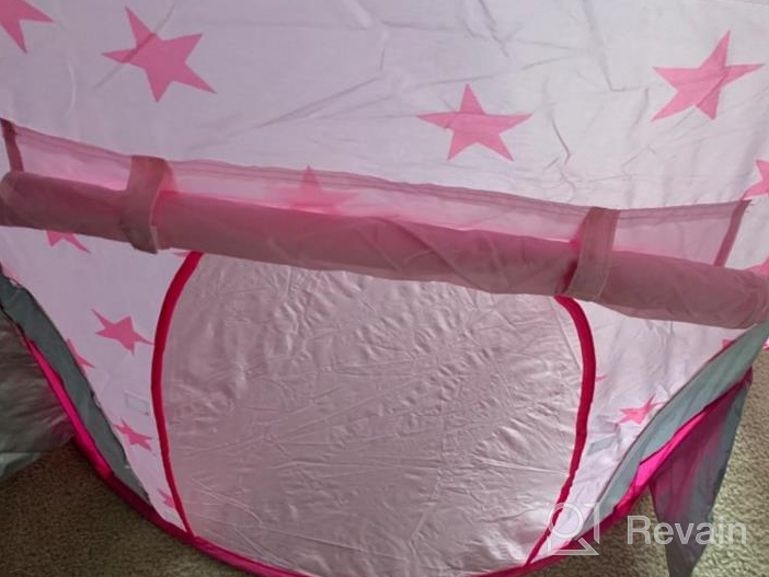 img 1 attached to 3-In-1 Toddler Play Tent With Crawl Tunnel, Ball Pit And Basketball Hoop For Girls - Pop Up Playhouse For Kids - Indoor/Outdoor Play Area - Perfect Gift (Colorful Balls Not Included) review by Kelvin Ward