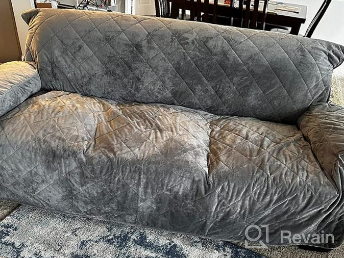 img 1 attached to Protect Your Loveseat In Style With H.VERSAILTEX Velvet Couch Cover - Non-Slip, Washable, And Perfect For Pet Owners - Fits Sofa Width Up To 54 Inches! review by Nick Bigalow