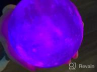 img 1 attached to UooEA 3D Galaxy Ball Moon Lamp - 16 Colors Moonlight Globe Luna Night Light With Stand Remote & Touch Control Night Light Bedroom Decor For Kids Girls Boys Women Gifts (Saturn) review by Michael Vargas