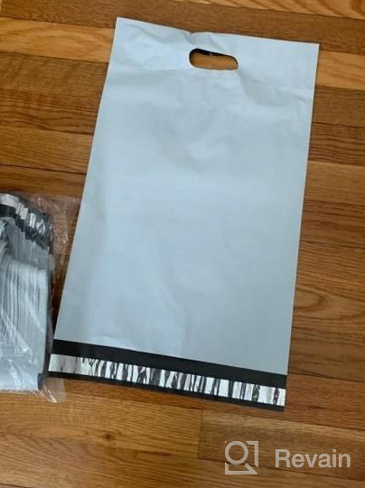 img 1 attached to UCGOU Poly Mailers With Handle 10X13 Inch Light Pink Pack Of 100 Premium Shipping Bags Easy To Carry Envelopes Mailing For Clothing With Self Seal Adhesive Waterproof And Tear Proof Postal Packages review by Adam Madden