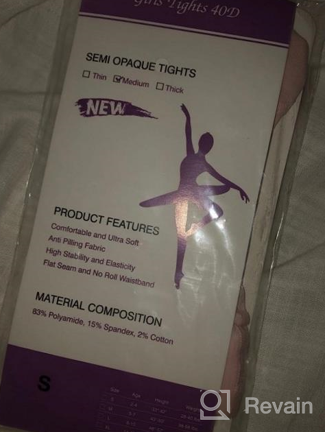 img 1 attached to 40 Denier Frola Girls' Semi Opaque Microfiber Ballet Dance Panty Tights review by Dennis Long