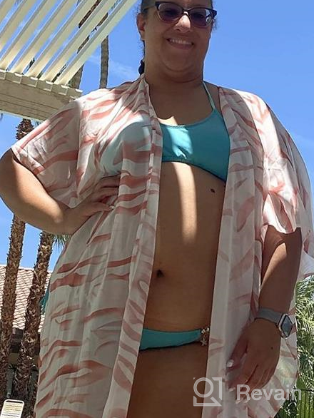 img 1 attached to Beach Ready: Women'S Flowy Kimono Cardigans For Casual Summer Swimsuit Cover Up review by David Berry