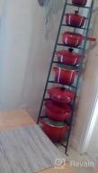img 1 attached to Free Standing Cookware Stand With 6 Tiers, Hammered Steel Pot Rack (Fully Assembled) review by Michael Willis