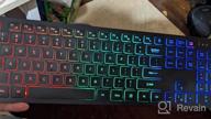 img 1 attached to Earto D233 Backlit Wireless Keyboard And Mouse: Fixed Rainbow Backlight, Type-C Rechargeable, Full Size For Windows PC And Laptop review by Albert Bohimia