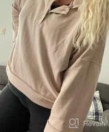 img 1 attached to ROSKIKI Women'S Comfy Oversized Long Sleeve Hooded Sweatshirts With Button Up Front review by George Mack