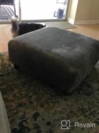 img 1 attached to Brown Velvet Plush Fabric Square Ottoman Slipcover Footstool Protector Cover Stretch With Elastic Bottom review by Jessica Nunez