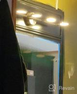 картинка 1 прикреплена к отзыву Повысьте уровень вашей ванной комнаты с помощью светодиодных светильников на зеркало Joossnwell - регулируемые четырехламповые светильники с никелевым покрытием и настенными светильниками, перекидными вверх и вниз. от Jeff Hall