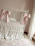 img 1 attached to 2 Tiered Ruffled Crib Skirt Baby Girl Nursery Bedding Dust Ruffle (White) review by Vera Gashi