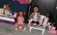 img 1 attached to Playtime By Eimmie 18 Inch Doll Furniture - Cafe Food Cart And Dolls Accessories - Wooden Playsets - Fits American, Generation, My Life & Similar 14”-18” Girl Dolls Stuff - Girls Toys review by Tony Trotter
