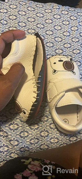 img 1 attached to 👟 HsdsBebe Leather Walking Sneakers Boys' Shoes - Stylish Slippers for Active Kids review by Eric Aulia
