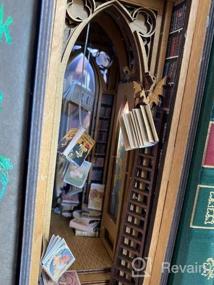 img 5 attached to CUTEBEE DIY Book Nook Kit со светодиодной подсветкой, создайте свой собственный кукольный домик Booknook, декор книжной полки, модель под подставками под дерево сакуры, набор для творчества для украшения дома