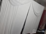 img 1 attached to 10 Ft X 7 Ft White Tulle Backdrop Curtain With Chiffon Drapes - Perfect For Weddings, Parties, Showers, And Photo Shoots - Elegant Backdrop Decorations For Any Occasion! review by Tim Wilske