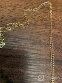 img 8 attached to Сияйте стильно с колье-цепочкой Jewlpire из 18-каратного золота поверх стерлингового серебра - Женские ожерелья длиной 14-24 дюйма