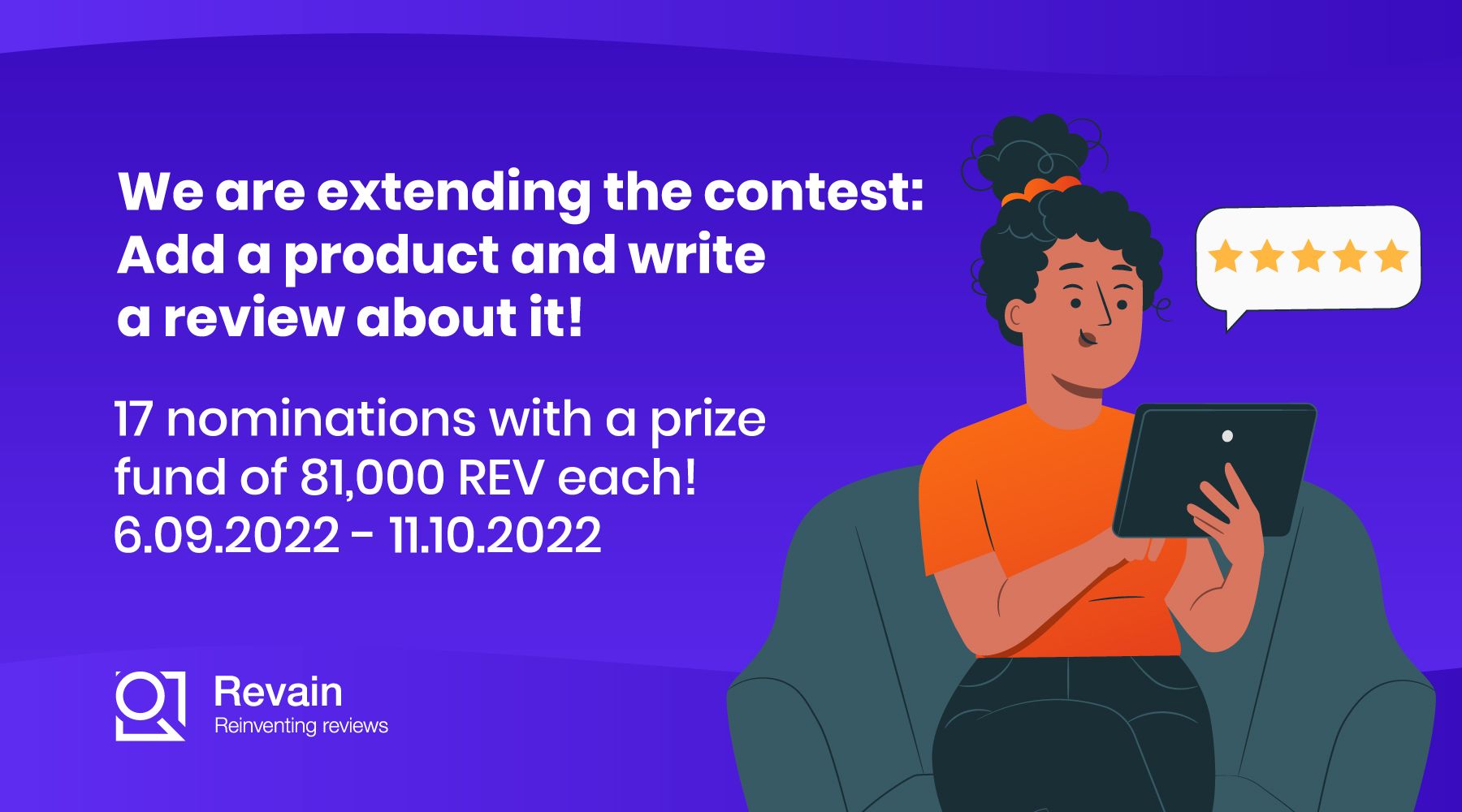 Article We are extending the contest: Add a product and write a review about it!