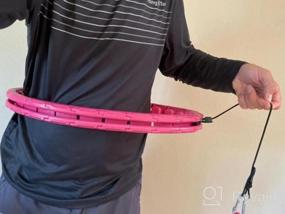 img 6 attached to 24 Detachable Knots Smart Weighted Hula Fit Hoop For Adults - Perfect For Weight Loss, Fitness Workouts & Waist Holahoops!