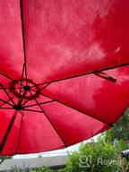 img 1 attached to ASTEROUTDOOR 11Ft Patio Market Umbrella With Push Button Tilt, Crank And 8 Sturdy Ribs For Lawn, Garden, Deck, Backyard & Pool - Red review by Tyler Bonnell