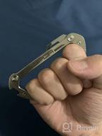 img 1 attached to Titanium Carabiner Keychain PRO - Heavy Duty Outdoor Tool For Camping, Hiking And Daily Use, Multitool With Red Ring, Perfect Backpack Accessory And Keychain review by Paul Weakland