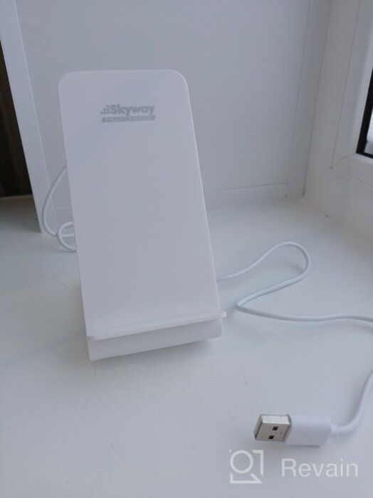 img 1 attached to Skyway Energy Fast wireless charger, dark wood review by Asahi Sato ᠌