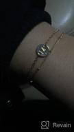 картинка 1 прикреплена к отзыву Изящные браслеты с инициалами из золота 14K с персонализированным медальоном-монограммой - идеальный подарок для женщин и девочек от MONOZO от Rick Gondoras