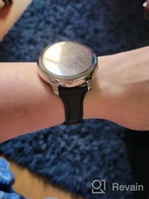 img 8 attached to Замена кожаного ремешка Tensea для Samsung Galaxy Watch и Active 2 - черный мягкий и тонкий ремешок для женщин и мужчин