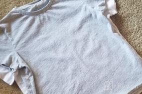 img 4 attached to Kid Nation короткими рукавами, круглым вырезом, детская одежда для девочек Heather для топов, футболок и блузок
