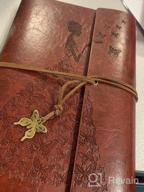 img 1 attached to Leather Journal, MaleDen Vintage Spiral Bound Notebook Refillable Dairy Sketchbook Travel Writing Journal With Blank Pages For Women Girls Gifts (A6, Red Brown) review by Andy Metzger