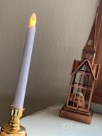img 1 attached to LED Taper Candles With Timers, PChero 6 Pack Flameless Battery Operated Flickering Window Candles With Remote And Candlestick Holders For Thanksgiving Christmas Home Decorations review by Jack Robi