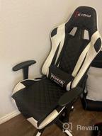 img 1 attached to Devoko Racing Style Gaming Chair With Adjustable Armrests, Ergonomic High Back Computer Chair For Office, Executive Swivel Task Chair With Headrest And Lumbar Support (White) review by Diane Diaz