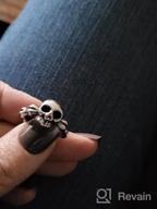 img 1 attached to Stainless Steel Skull Biker Ring review by William Burnett